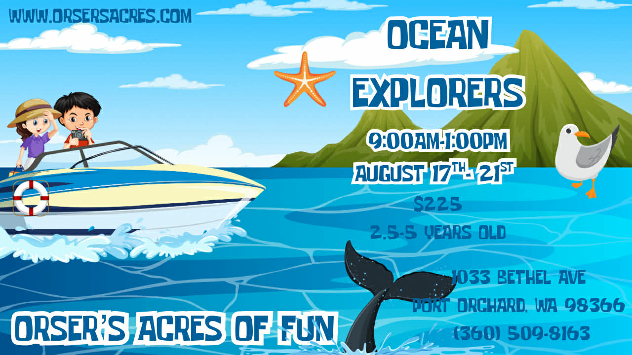 Ocean Explorers Summer Camp - Ocean and marine life themed camp